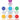 Seven chakra energy centres with healing crystals including amethyst, rose quartz, citrine and carnelian