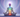 Seven chakras with their corresponding colors and energy centers