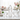 Clear Quartz tower, sphere, heart, palm stone and small cluster arranged on white marble with pink roses.