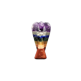 7 Chakra Angel 50mm – Hand‑Carved Crystal Guardian for Balance, Protection & Energy Alignment - Heavenly Crystals Online