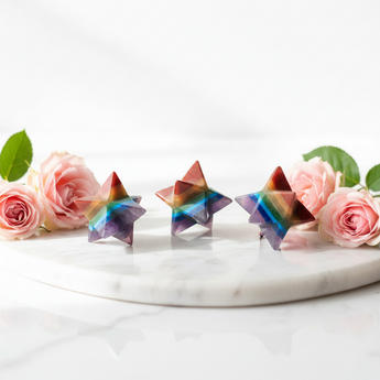7 Chakra Merkabah Star – Sacred geometry crystal for chakra healing & energy balance - Heavenly Crystals Online