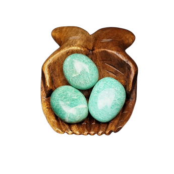 Amazonite Palm Stone – Calming, Soothing & Emotional Balance - Heavenly Crystals Online