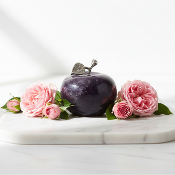 Amethyst Apple Carving – Wisdom, Harmony & Higher Guidance - Heavenly Crystals Online