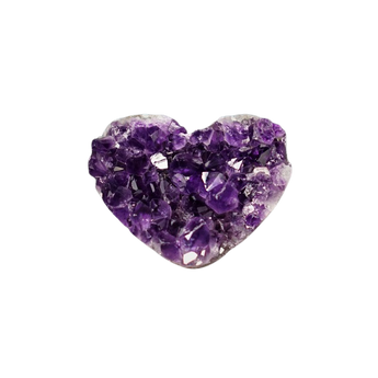 Amethyst Geode Heart (175g) with Stand - Love & Emotional Healing Crystal - Heavenly Crystals Online