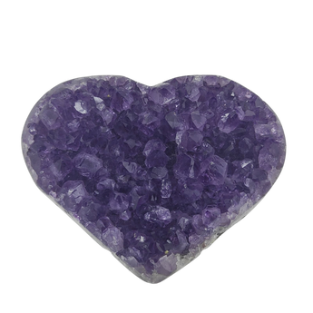 Amethyst Geode Heart (304g) with Stand – Love & Emotional Healing Crystal - Heavenly Crystals Online