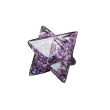 Amethyst Orgonite Merkabah Star (137g) Sacred Geometry Crystal for Healing & Energy Balance - Heavenly Crystals Online