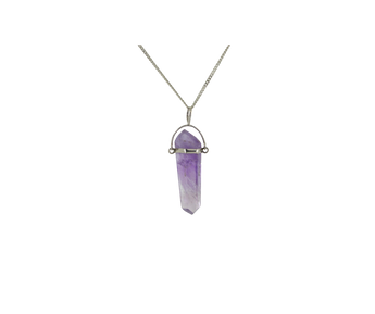 Amethyst Pendant with Silver Chain | Intuition & Calm - Heavenly Crystals Online