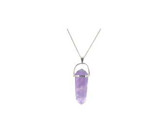 Amethyst Pendant with Silver Chain | Intuition & Calm - Heavenly Crystals Online