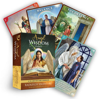 Angel Wisdom Tarot | Radleigh Valentine | 78‑Card Gentle Tarot, Angelic Guidance & Spiritual Insight - Heavenly Crystals Online