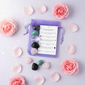 Anxiety Crystal Kit - Calming Stones for Stress Relief & Emotional Balance - Heavenly Crystals Online