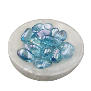 Aqua Aura Quartz Tumbled Stone Genuine – Energy, Clarity & Spiritual Awakening - Heavenly Crystals Online
