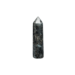 Arfvedsonite Fireworks & Garnet Generator Point (94g) - Protection, Insight & High‑Vibration Energy - Heavenly Crystals Online