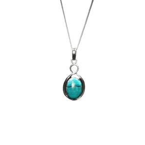 Azurite, Malachite & Chrysocolla Pendant | 925 Silver | Intuition - Heavenly Crystals Online