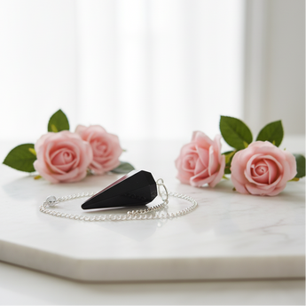 Black Obsidian Faceted Pendulum – Protection, Grounding & Intuition