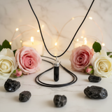 Black Tourmaline Pencil Point Pendant -Protection & Grounding - Heavenly Crystals Online