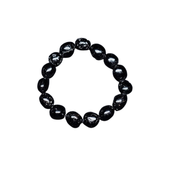 Black Tourmaline Tumbled Bracelet – EMF Shielding & Grounding Protection - Heavenly Crystals Online