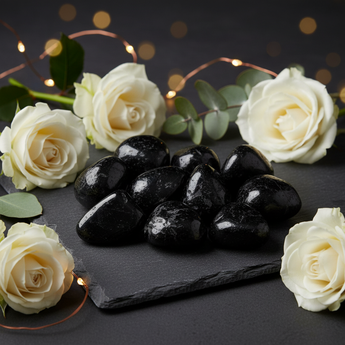 Black Tourmaline Tumbled Stone – Protection, Grounding & Spiritual Strength - Heavenly Crystals Online