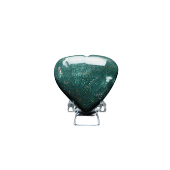 Bloodstone Heart (50g) – Strength, Courage & Grounding Protection - Heavenly Crystals Online