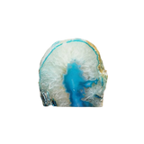 Blue Agate Candle Holder with Tealight Candle (1.095kg) - Calm, Protection & Ambient Glow - Heavenly Crystals Online