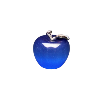 Blue Cats Eye Apple (man-made) - Heavenly Crystals Online