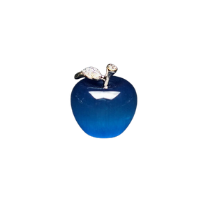 Blue Cats Eye Apple (man-made) - Heavenly Crystals Online