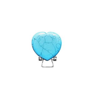 Blue Dyed Howlite Heart (35g) – Calm, Clarity & Stress Relief - Heavenly Crystals Online