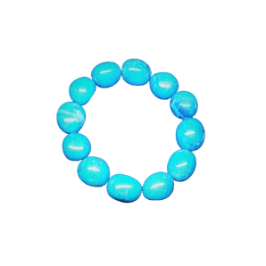 Blue Dyed Howlite Nugget Bracelet (12mm) Calm, Communication & Emotional Balance - Heavenly Crystals Online