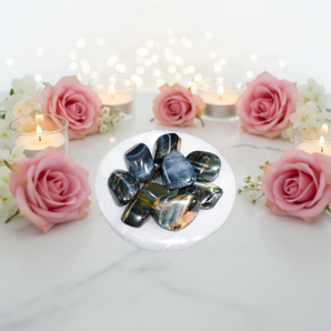 Blue & Golden‑Brown Tiger’s Eye Tumbled Stones – Grounding, Clarity & Transformation - Heavenly Crystals Online