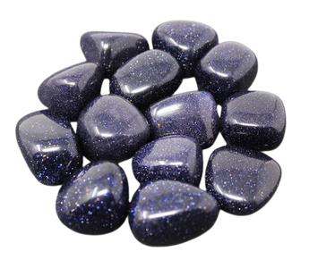 Blue Goldstone Tumbled Stone (Manmade – Copper‑Infused Glass) - Confidence, Ambition & Positive Energy - Heavenly Crystals Online