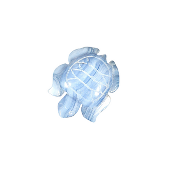 Blue Lace Agate Turtle (45g) Calming & Communication - Heavenly Crystals Online