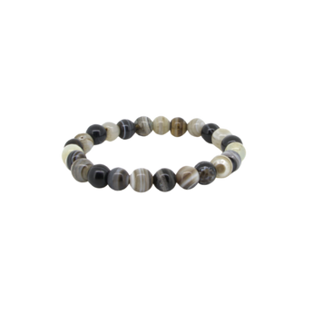 Botswana Agate Bracelet (7mm) Grounding, Harmony & Gentle Support - Heavenly Crystals Online