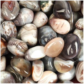 Botswana Agate Tumbled Stone – Balance, Protection & Spiritual Grounding - Heavenly Crystals Online