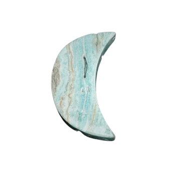 Caribbean Blue Calcite Moon - Heavenly Crystals Online