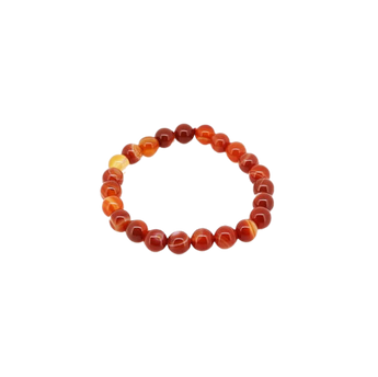 Carnelian Banded Bracelet (8mm) Strength, Passion & Grounding - Heavenly Crystals Online