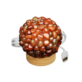 Carnelian Gemstone Lamp (555g) Vitality, Creativity & Motivation Crystal Light - Heavenly Crystals Online