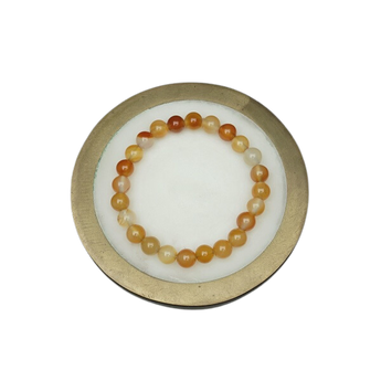 Carnelian Light Bracelet (8mm) Gentle Vitality, Creativity & Confidence - Heavenly Crystals Online