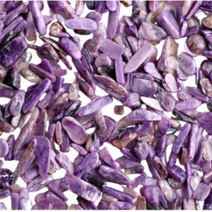 Charoite Chips (100g) in Organza Pouch - Intuition & Emotional Healing - Heavenly Crystals Online