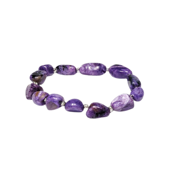 Charoite Tumbled Bracelet – Transformation, Intuition & Spiritual Protection - Heavenly Crystals Online
