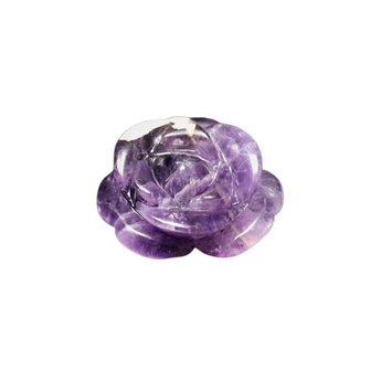 Chevron Amethyst Carved Rose - Heavenly Crystals Online