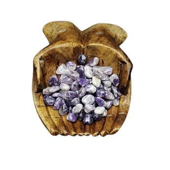 Chevron Amethyst Chips (100g) Pouch for Intuition, Calm & Third Eye Activation - Heavenly Crystals Online