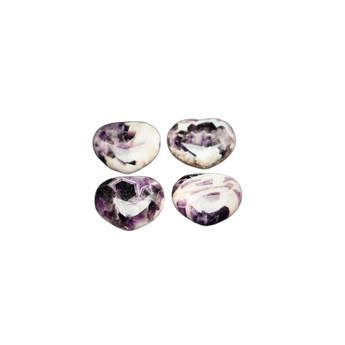 Chevron Amethyst Dark Heart Crystal (30mm) – Intuition, Protection & Spiritual Clarity - Heavenly Crystals Online