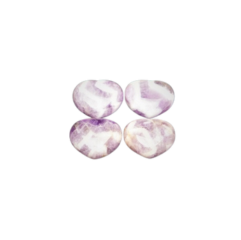 Chevron Amethyst Light Heart Crystal (30mm) – Intuition, Protection & Spiritual Clarity - Heavenly Crystals Online
