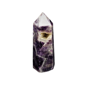 Chevron Amethyst with Druzy Quartz Generator Point (1.174kg) – Intuition, Protection & Spiritual Clarity - Heavenly Crystals Online