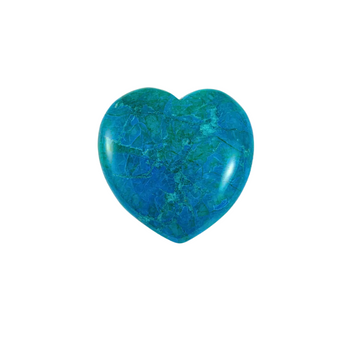 Chrysocolla Dyed Howlite Heart – Calm, Communication & Emotional Balance - Heavenly Crystals Online