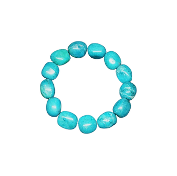 Chrysocolla Dyed Howlite Nugget Bracelet (12mm) Calm, Balance & Heart‑Healing Energy - Heavenly Crystals Online