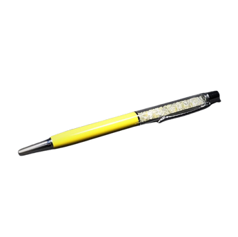 Citrine Crystal Pen with Velvet Pouch Write with Clarity & Confidence - Heavenly Crystals Online