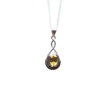 Citrine Oval Pendant | 925 Silver | Joy & Abundance - Heavenly Crystals Online