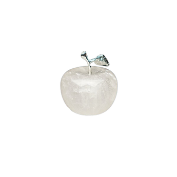 Clear Quartz Carved Apple - Heavenly Crystals Online