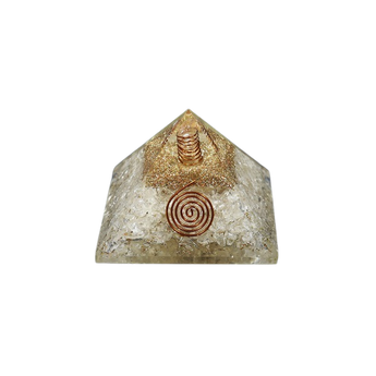 Clear Quartz & Copper Orgonite Pyramid – Amplification, Clarity, Energy Activation & EMF Protection - Heavenly Crystals Online