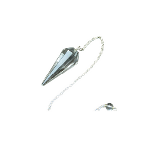 Clear Quartz Faceted Pendulum with Velvet Pouch – Clarity, Healing & Intuition - Heavenly Crystals Online